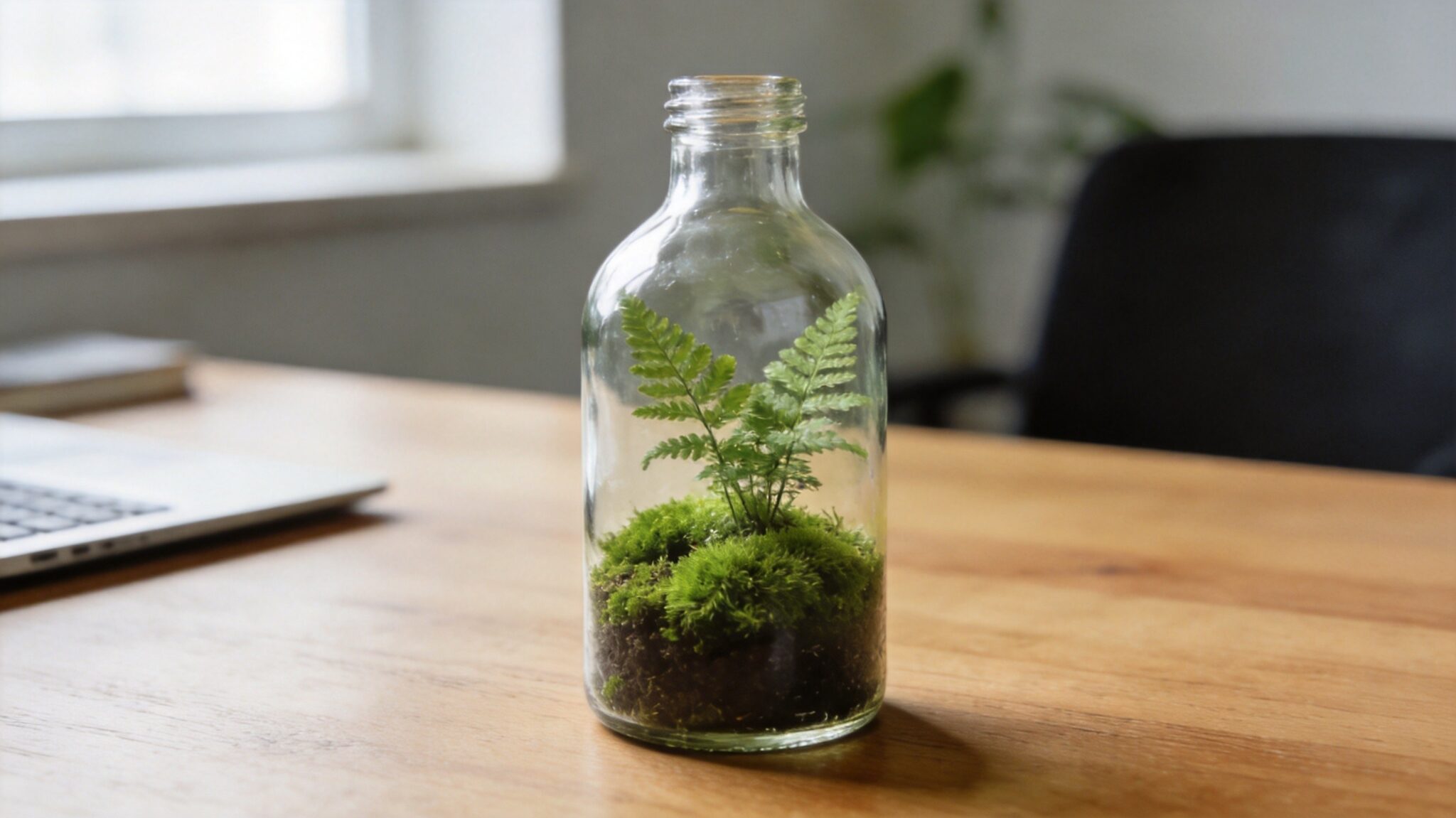 苔藓呼吸瓶养护完全指南:让桌面微景观持久鲜活的秘诀
